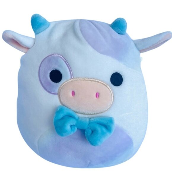 8" Squishmallows Belozi The Cow with Bow Tie - Picture 1 of 6